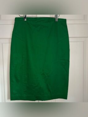 Express Design Studio Green Straight Pencil Skirt Womens 8 High Waist Career